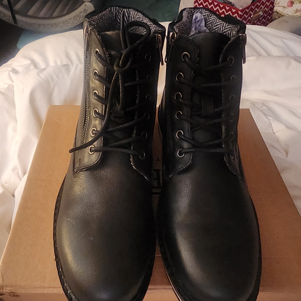 Cervo Rhet Mens Leather Boots size 12 NWB BLACK